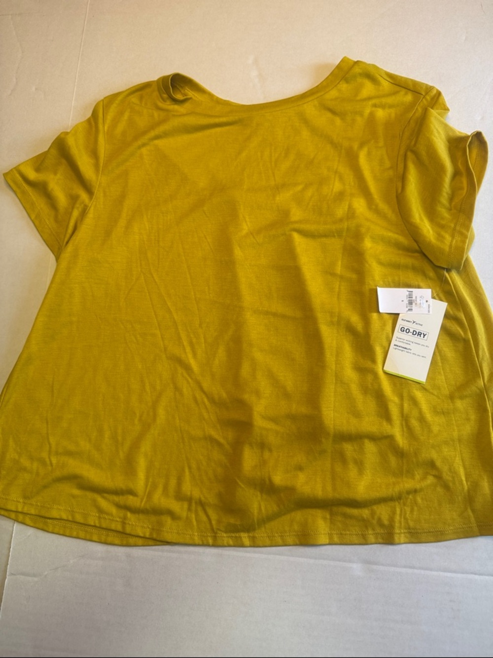 Old Navy womens Short Sleeve Go-Dry Tee in Mustard Yellow